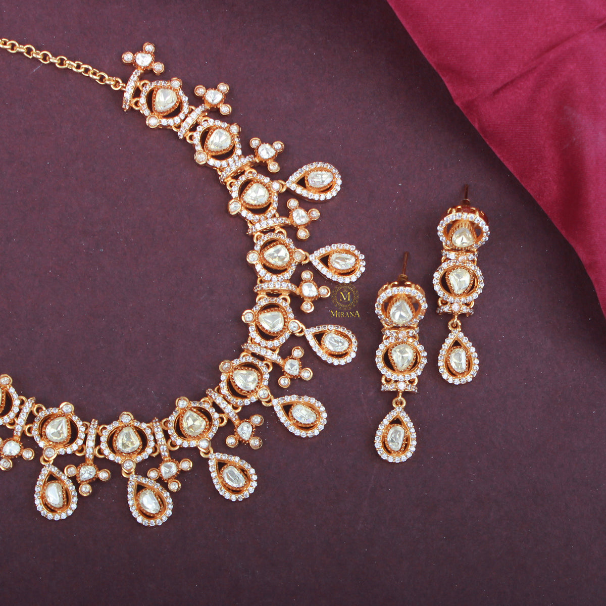 Shalvi Moissanite Designer Necklace Set