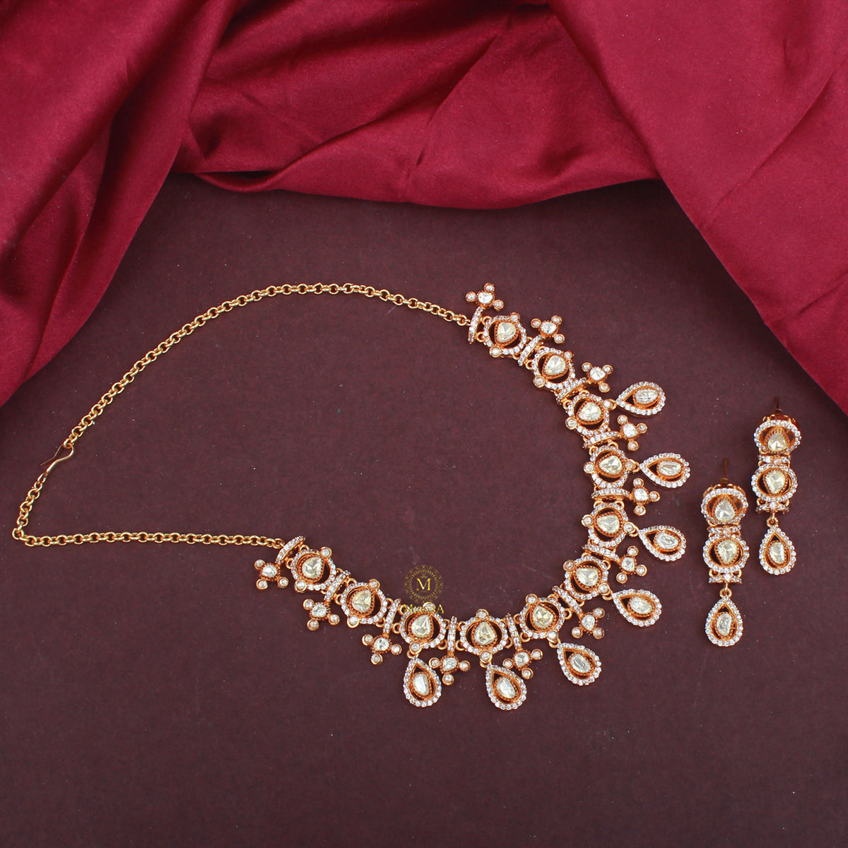 Shalvi Moissanite Designer Necklace Set