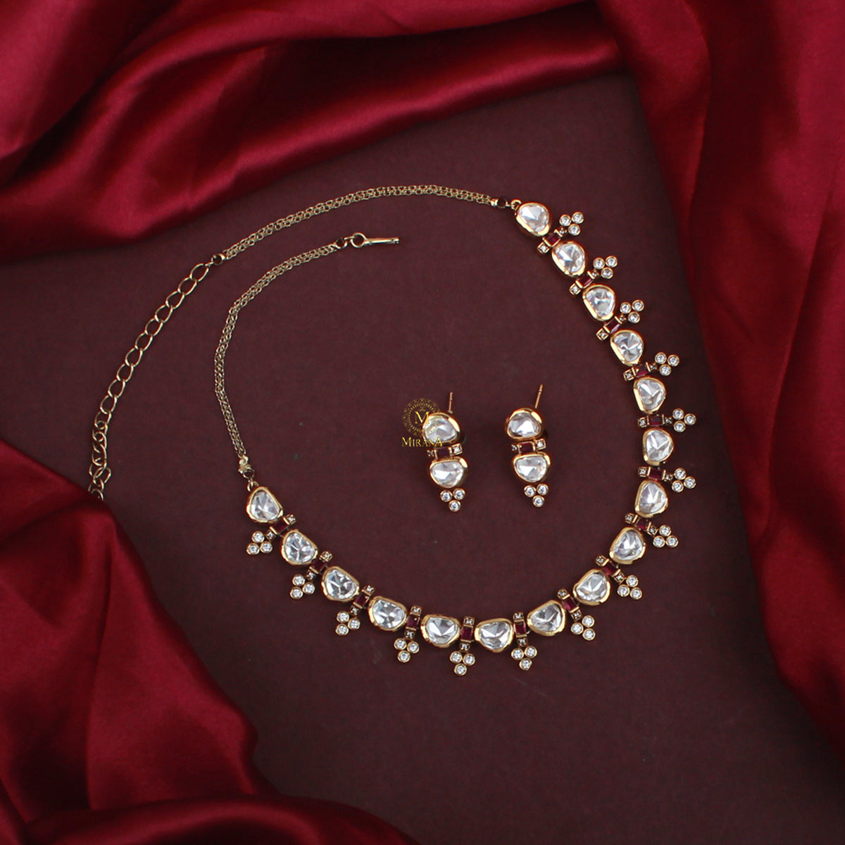 Asima Polki Designer Necklace Set