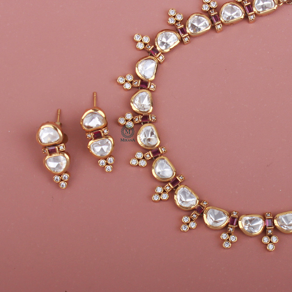 Asima Polki Designer Necklace Set
