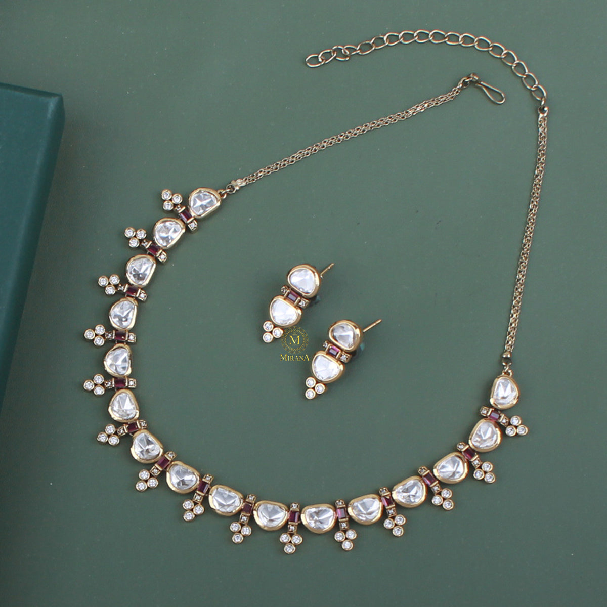 Asima Polki Designer Necklace Set