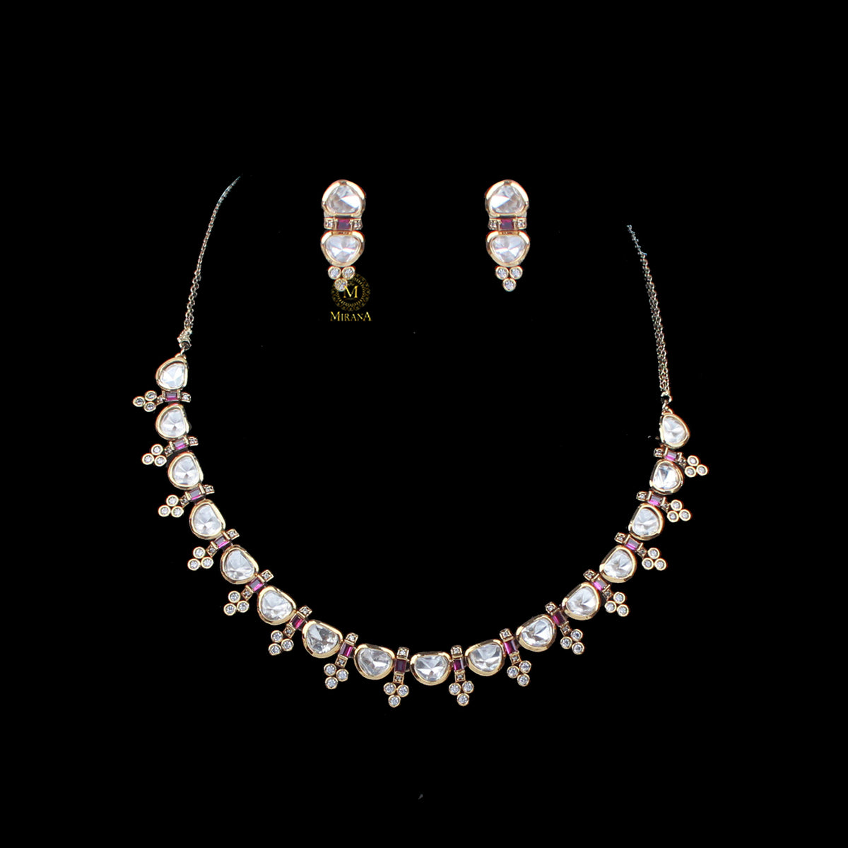 Asima Polki Designer Necklace Set