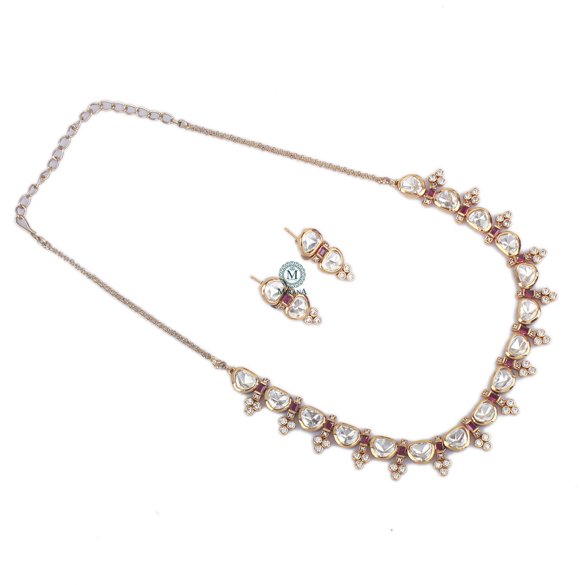 Asima Polki Designer Necklace Set