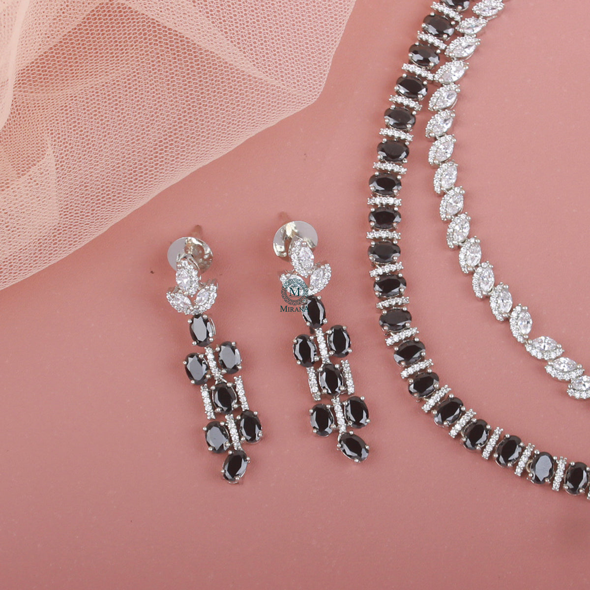 Ashi CZ Designer Necklace Set