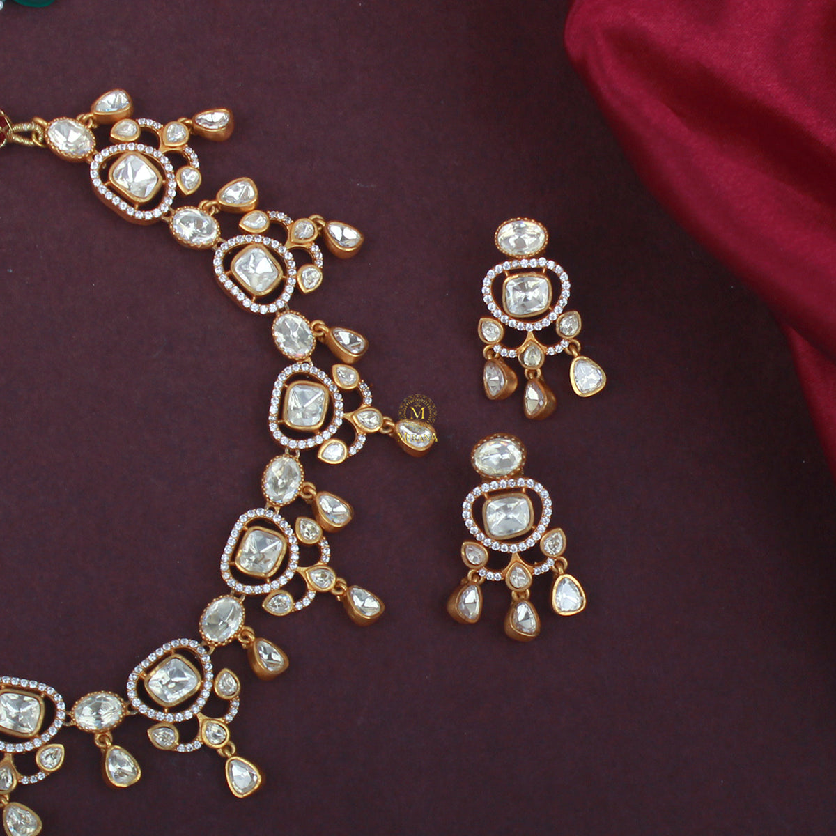 Dishita Moissanite Designer Necklace Set