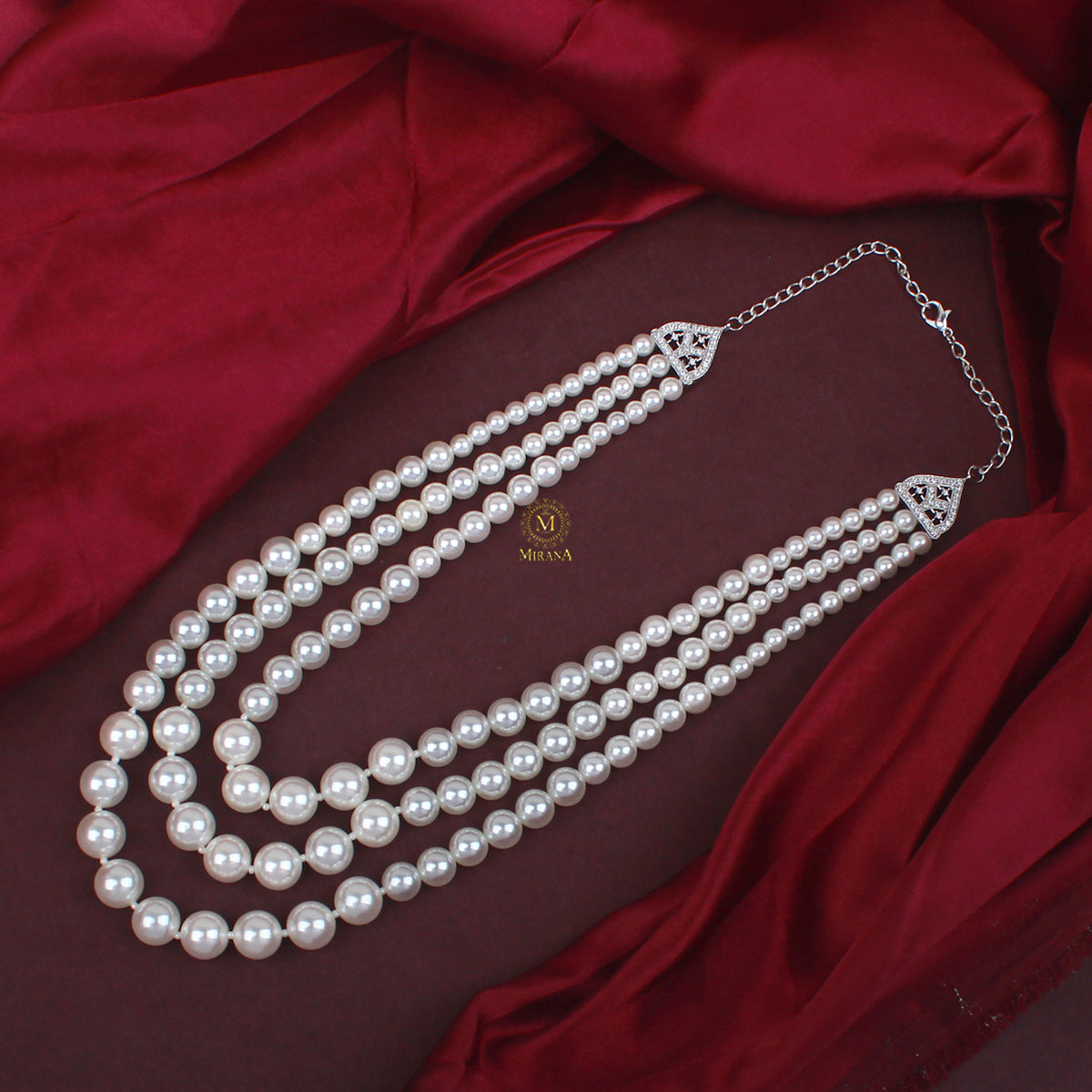 Barbie Three Layered Pearls Necklace