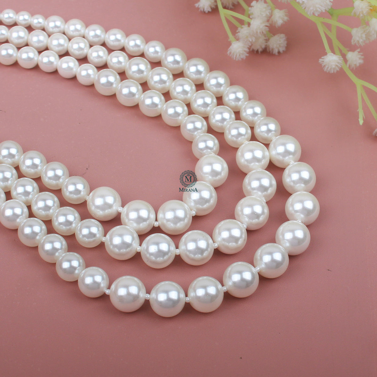 Barbie Three Layered Pearls Necklace