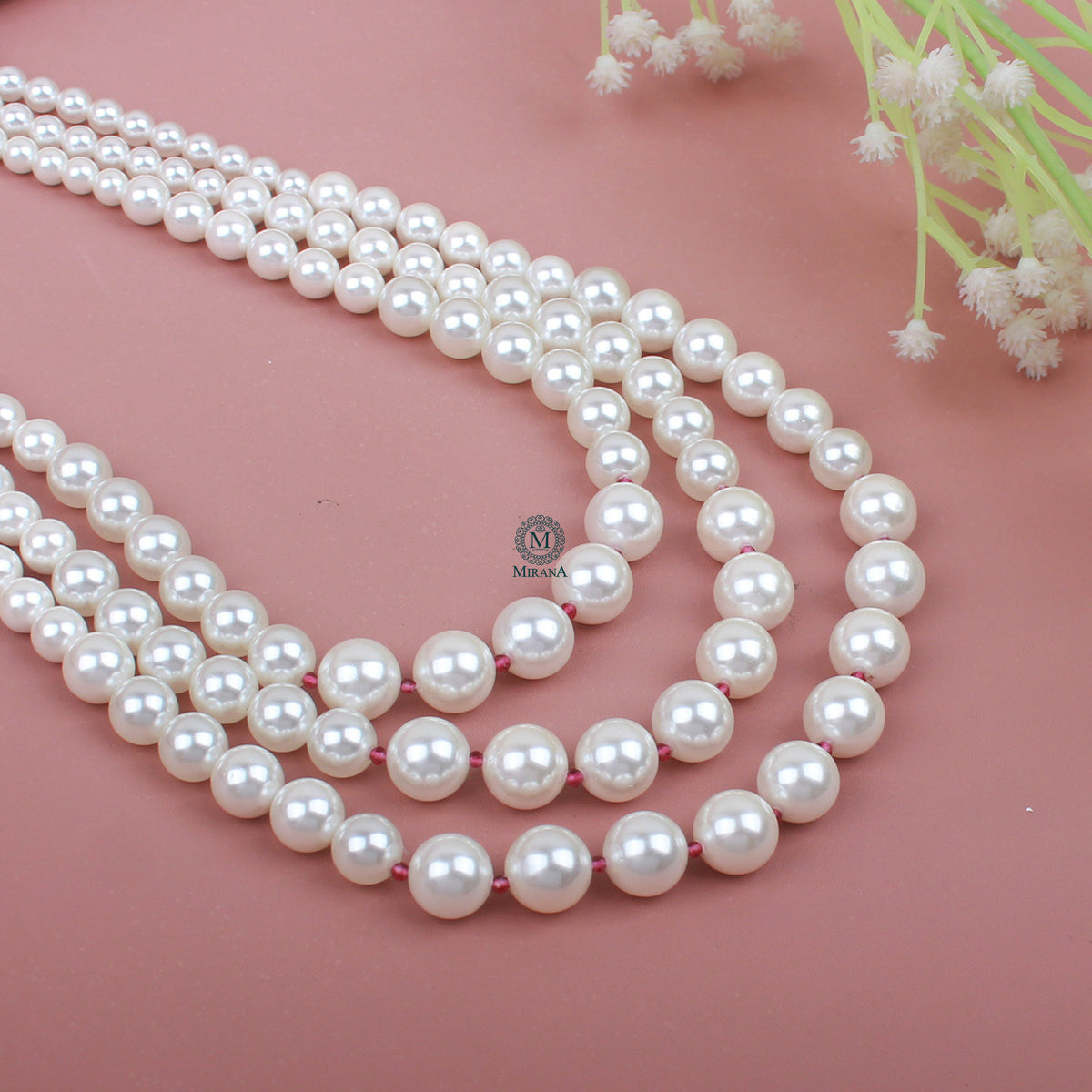 Barbie Three Layered Pearls Necklace