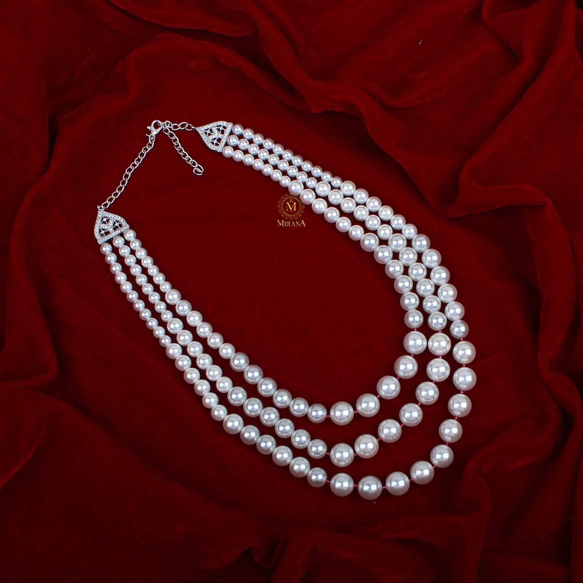 Barbie Three Layered Pearls Necklace