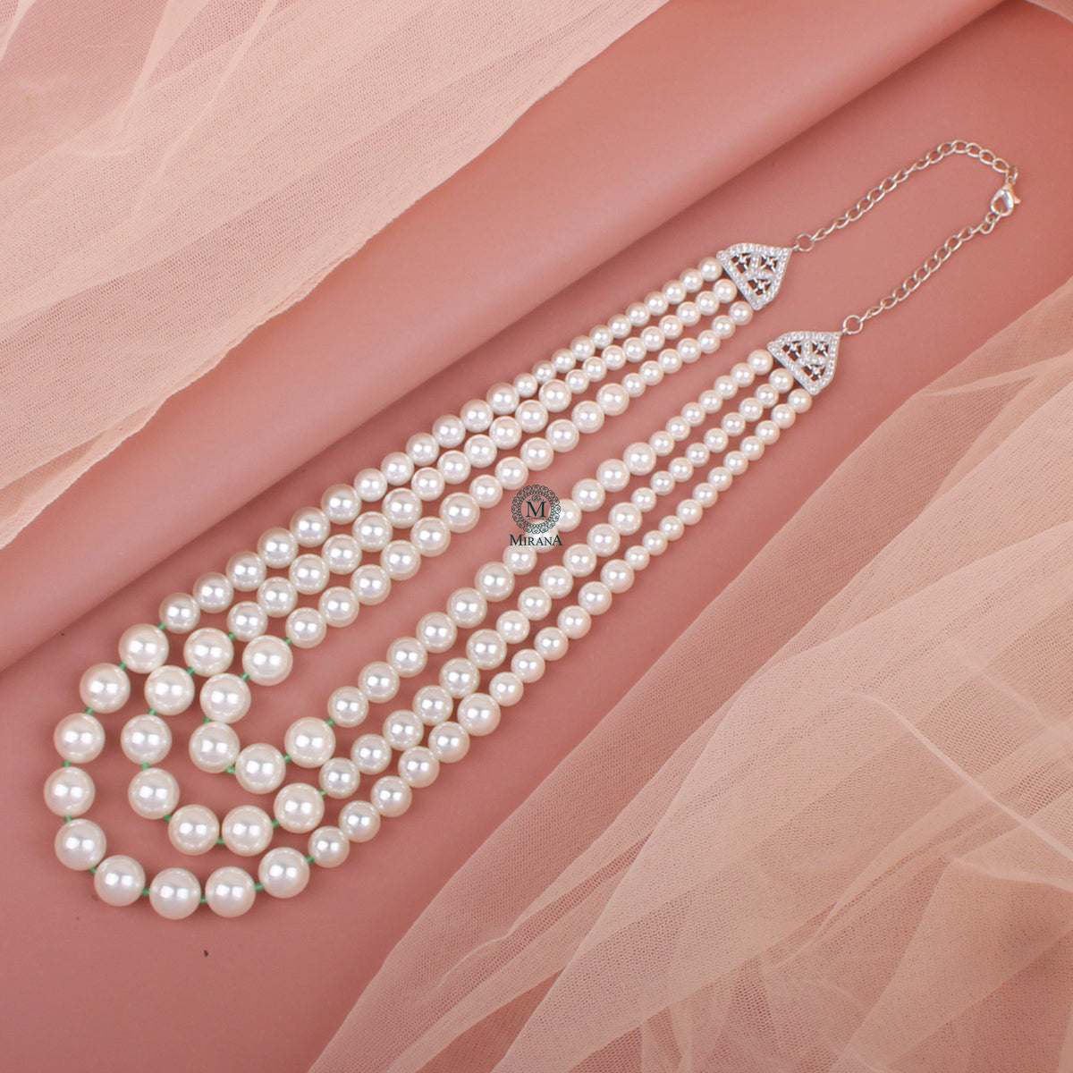 Barbie Three Layered Pearls Necklace
