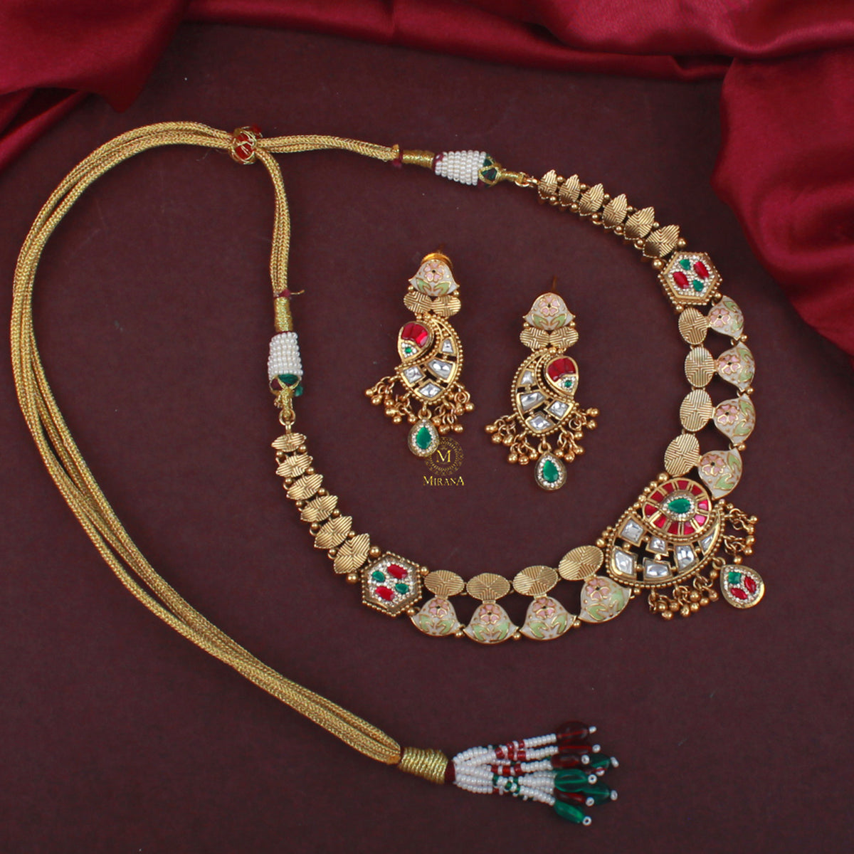 Vama Antique Bridal Necklace Set