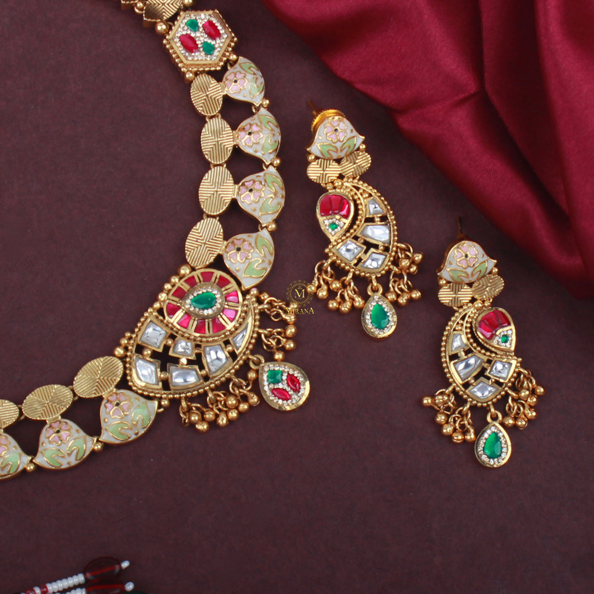 Vama Antique Bridal Necklace Set