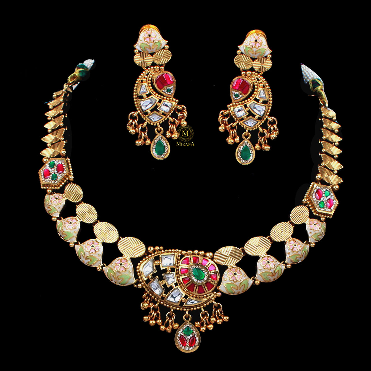 Vama Antique Bridal Necklace Set