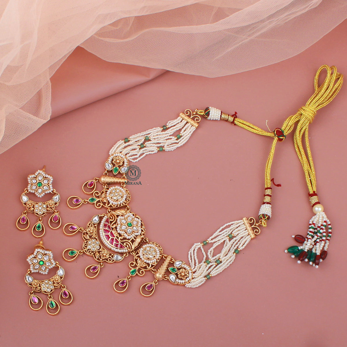 Rashmika Antique Designer Necklace Set