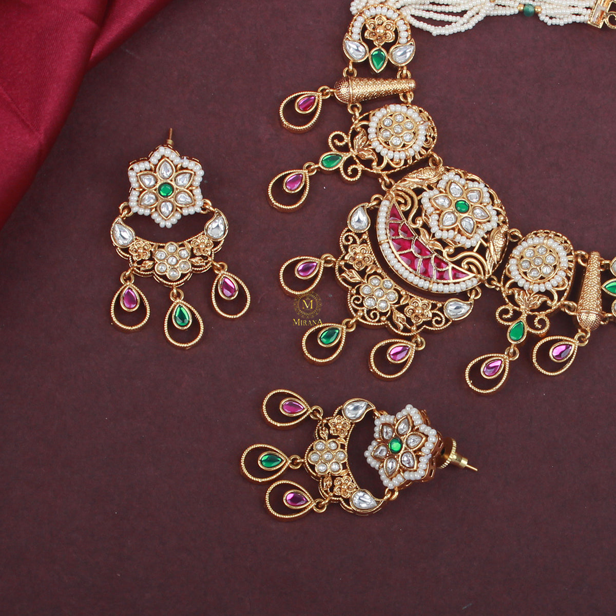 Rashmika Antique Designer Necklace Set