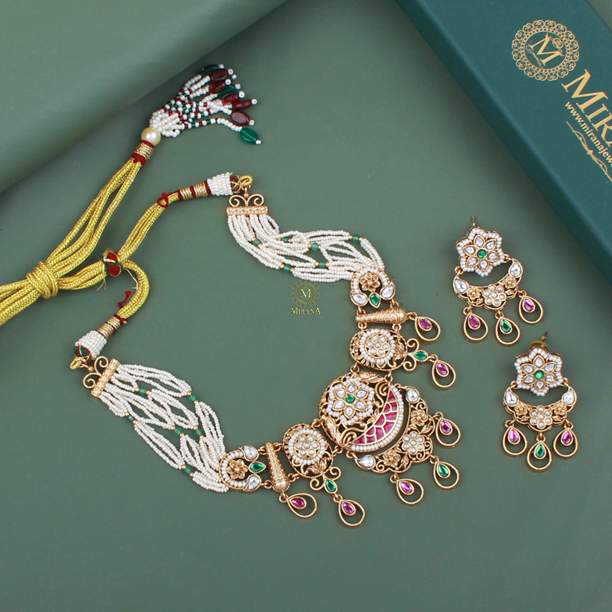 Rashmika Antique Designer Necklace Set
