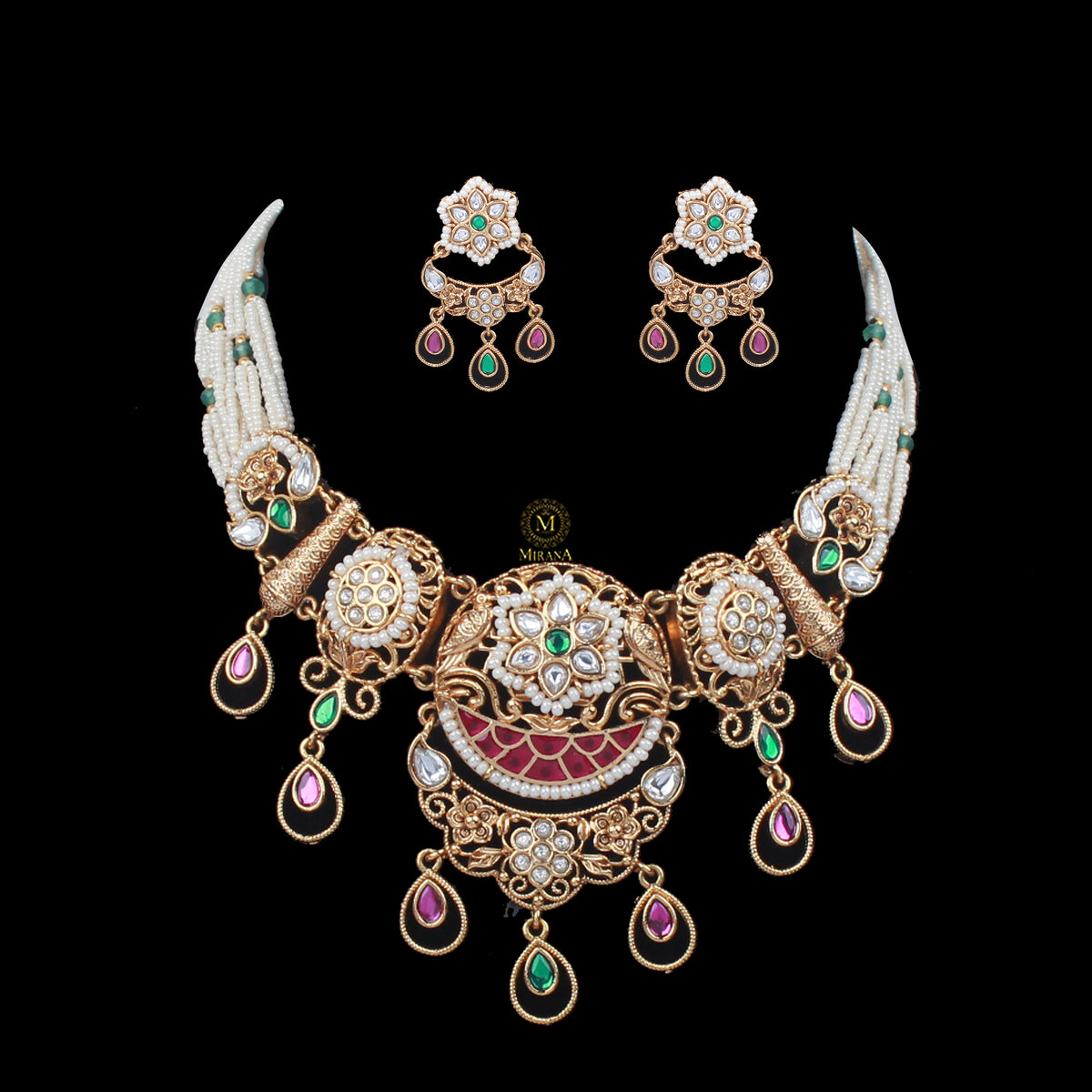 Rashmika Antique Designer Necklace Set