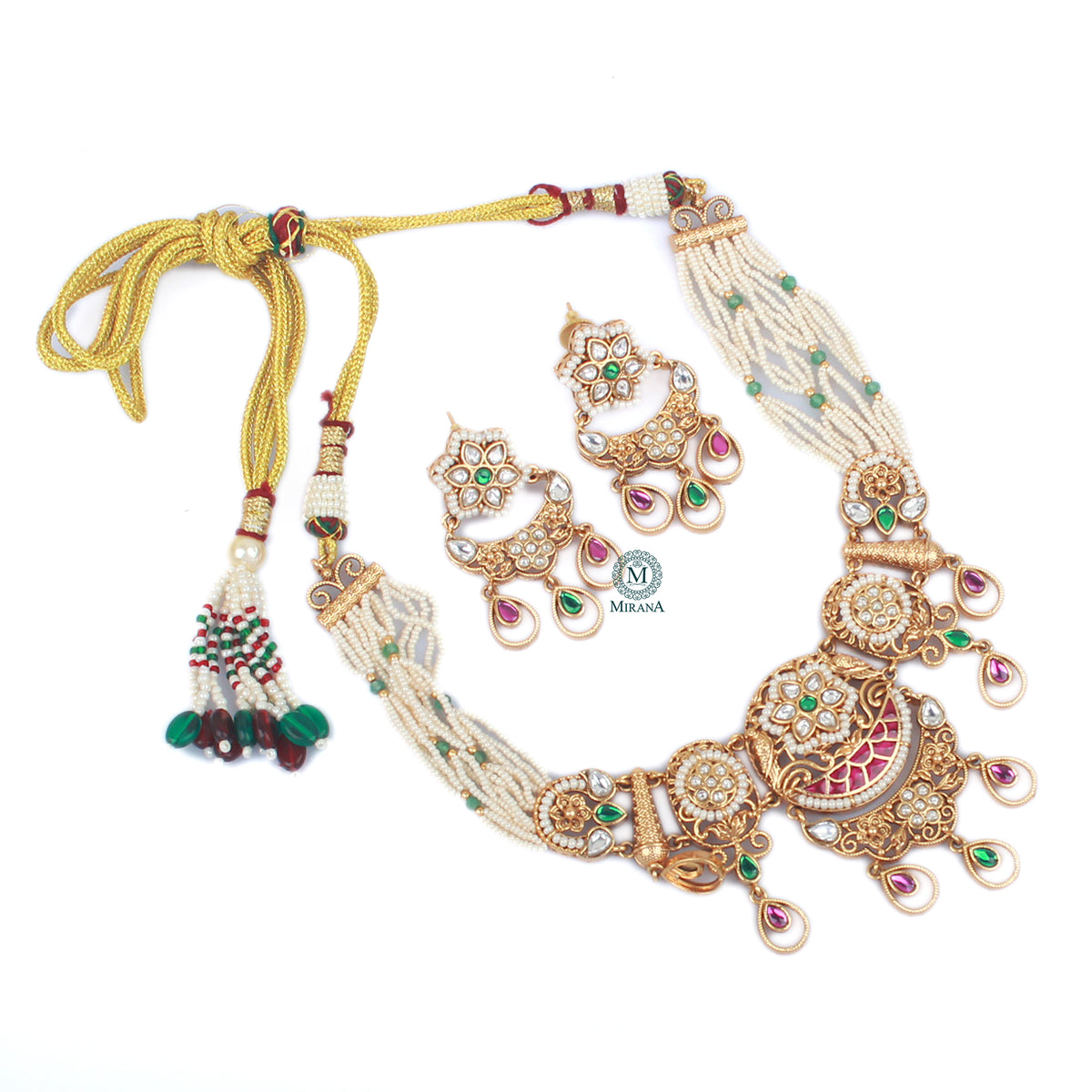 Rashmika Antique Designer Necklace Set