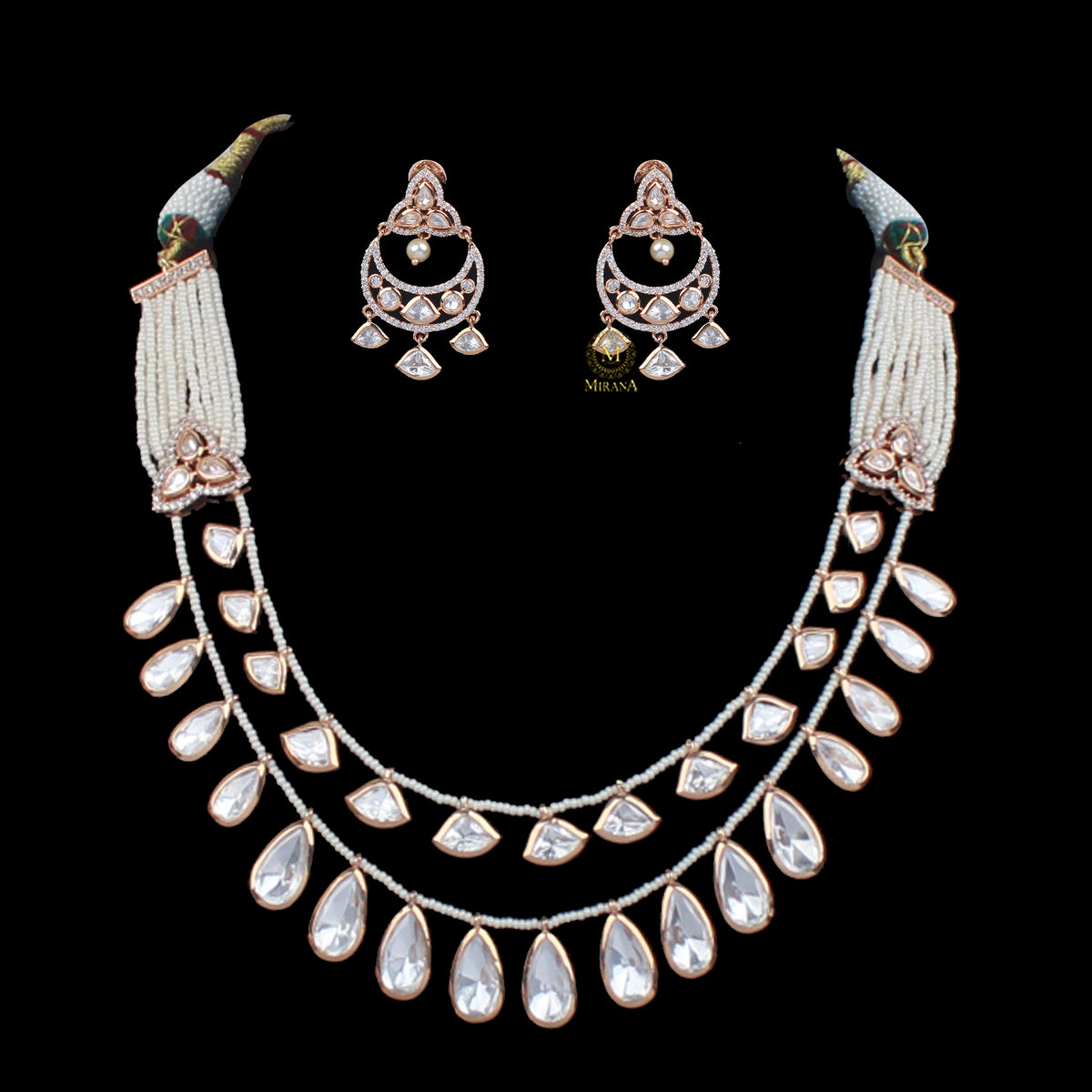 Dishi Polki Layered Necklace Set