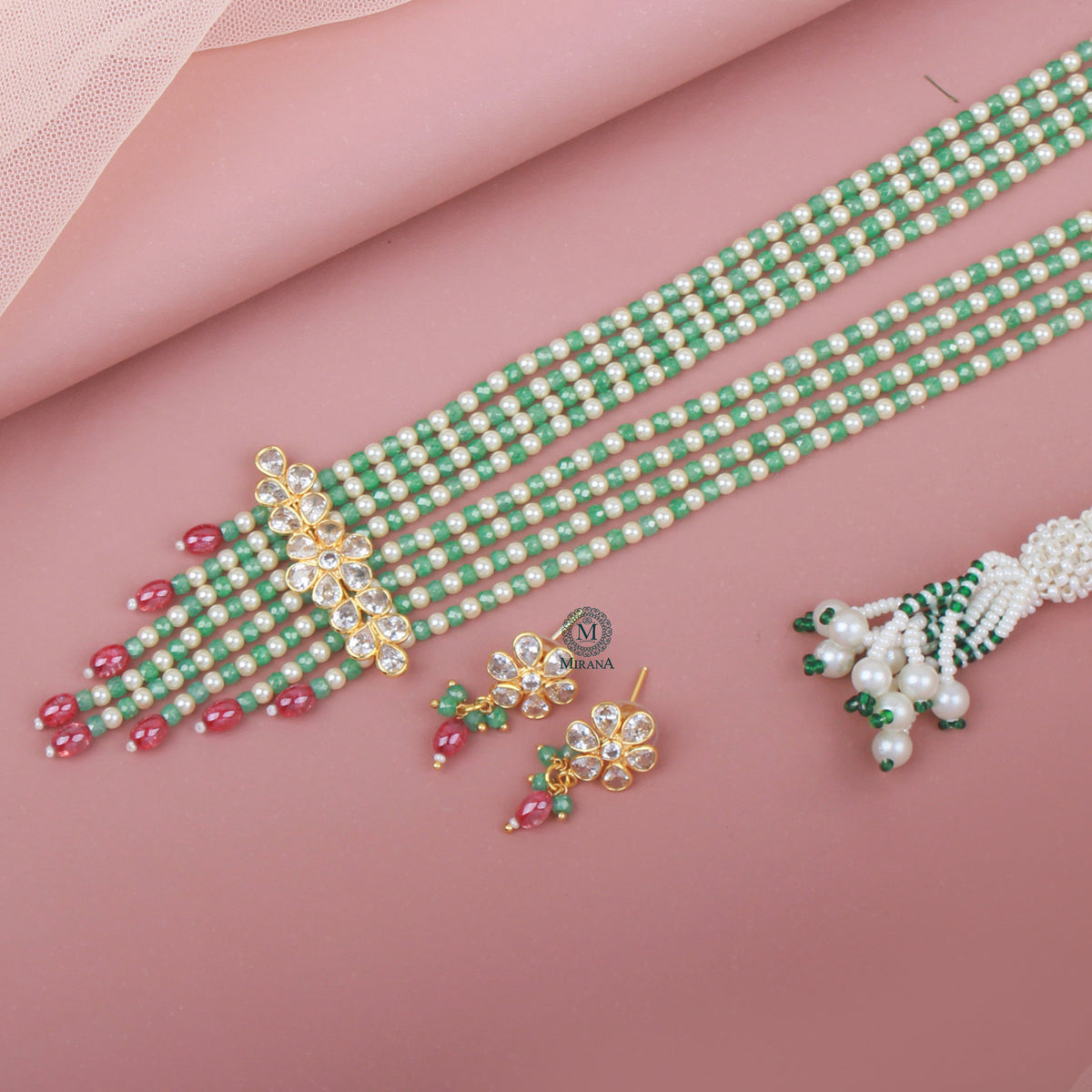 Anokhi Pearl Designer Layered Necklace Set