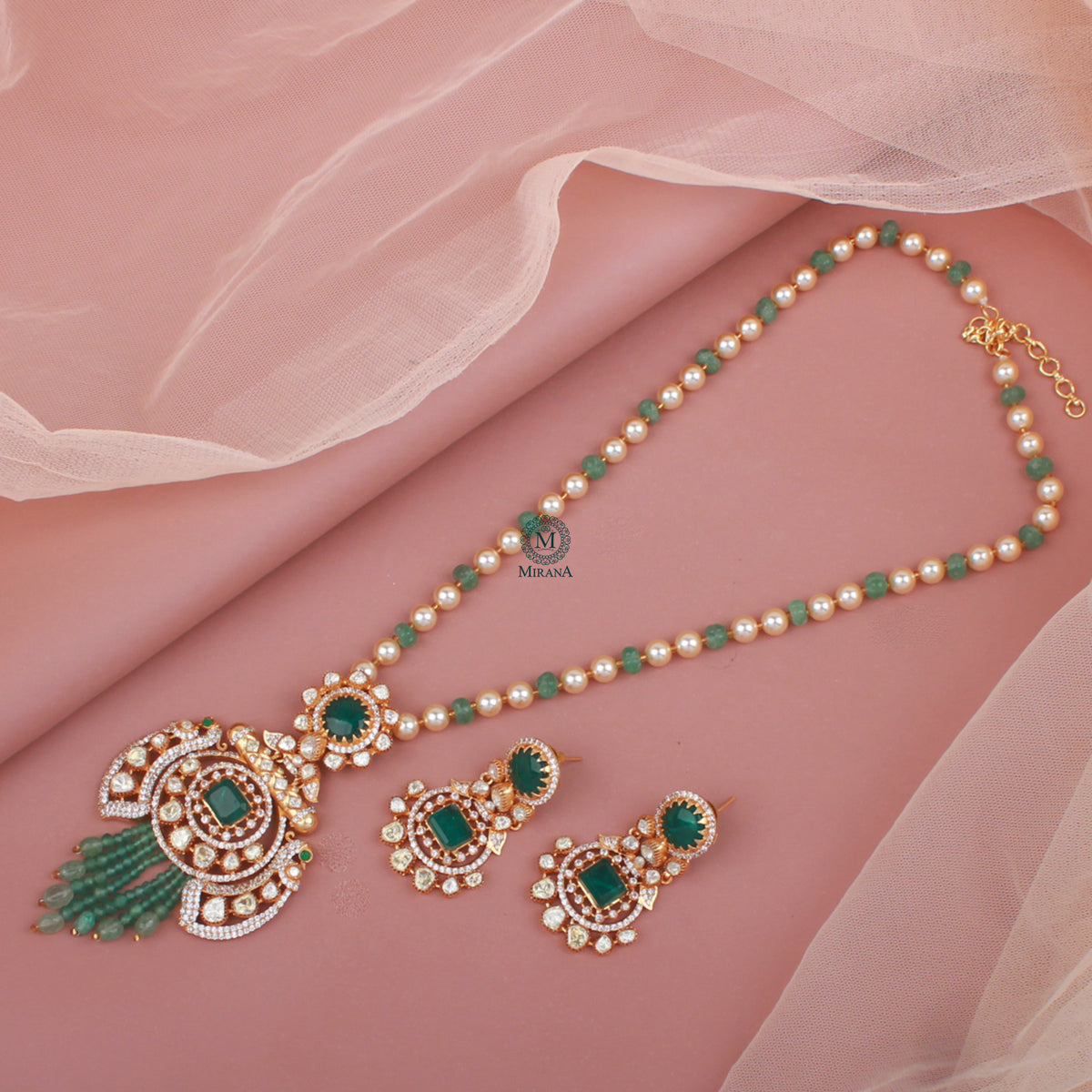 Ragini Moissanite Designer Necklace Set