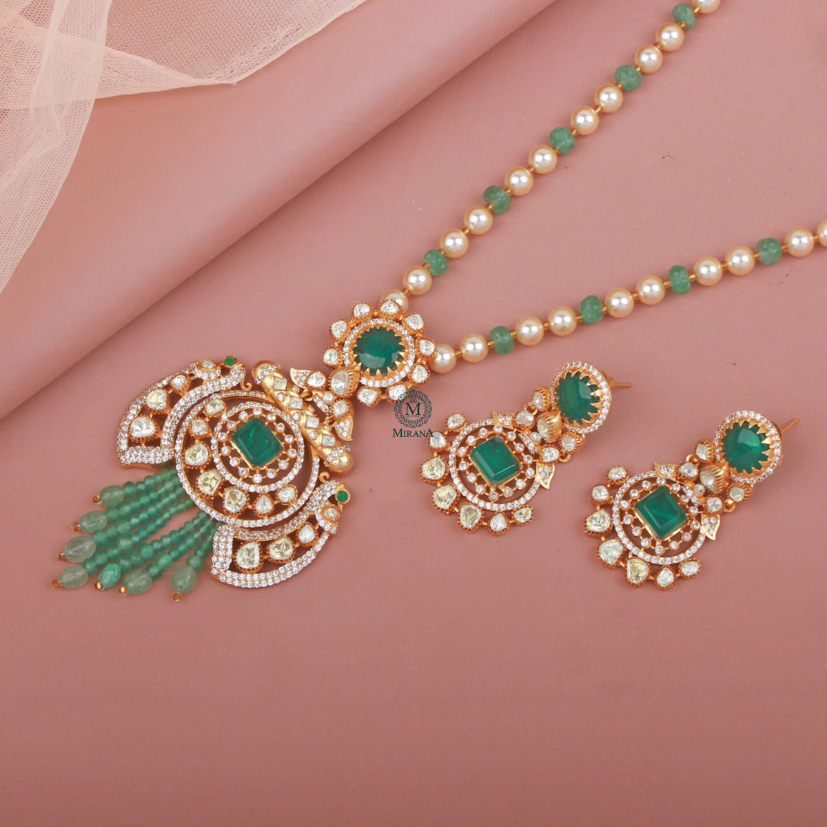 Ragini Moissanite Designer Necklace Set