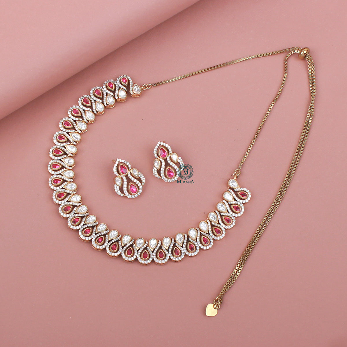 Damini Polki Designer Necklace Set