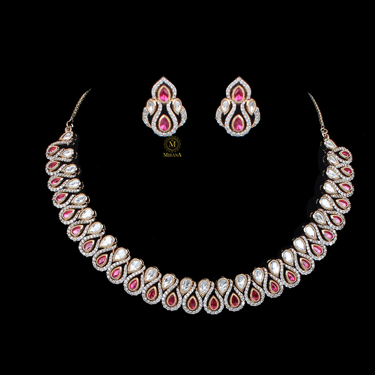Damini Polki Designer Necklace Set