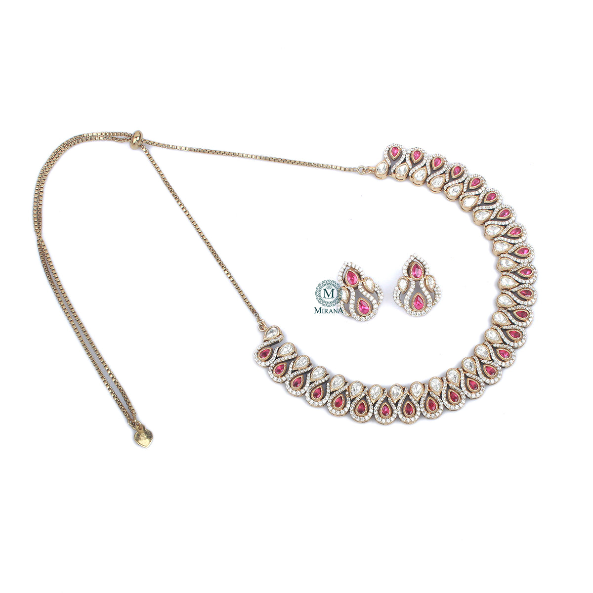 Damini Polki Designer Necklace Set