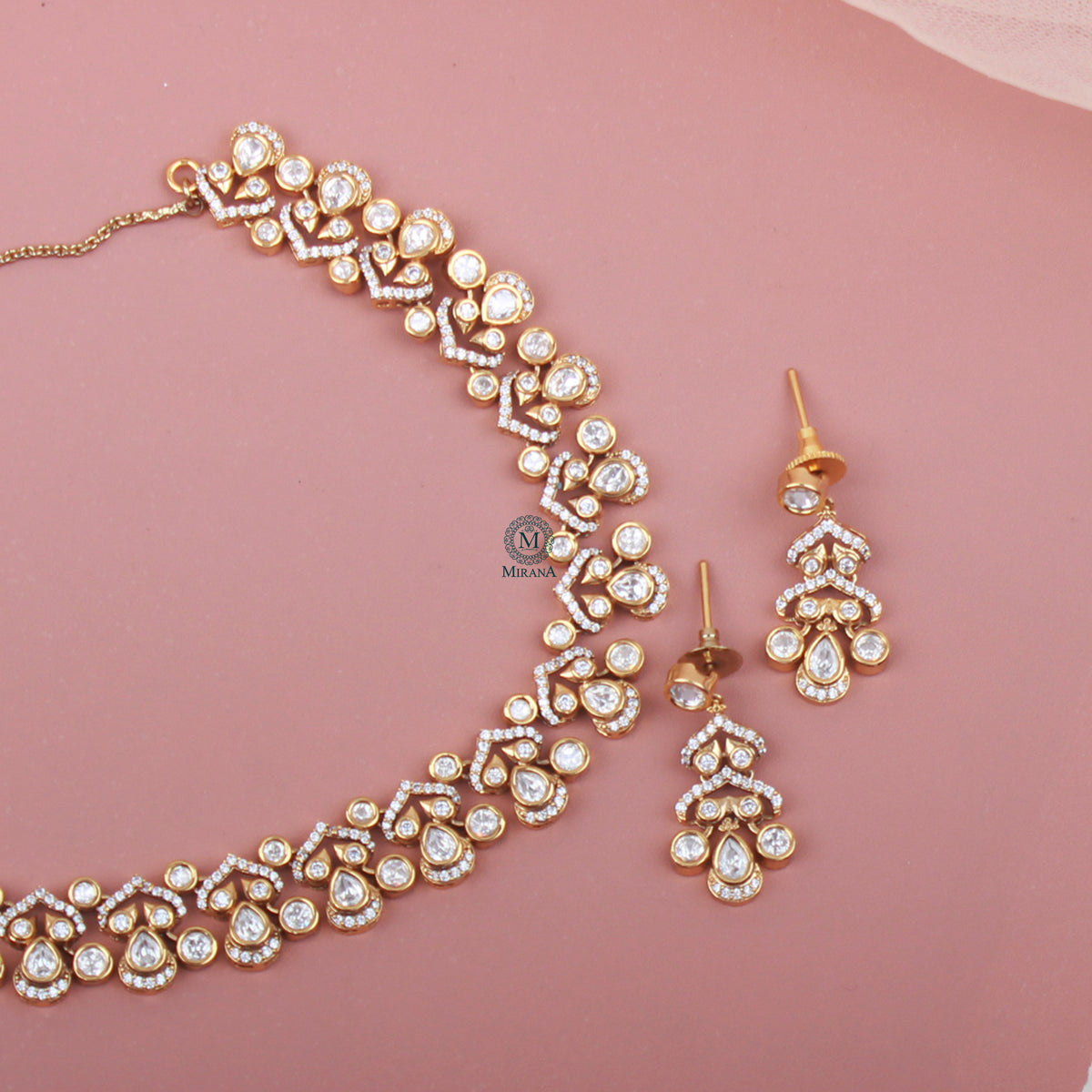 Dipti Polki Designer Necklace Set