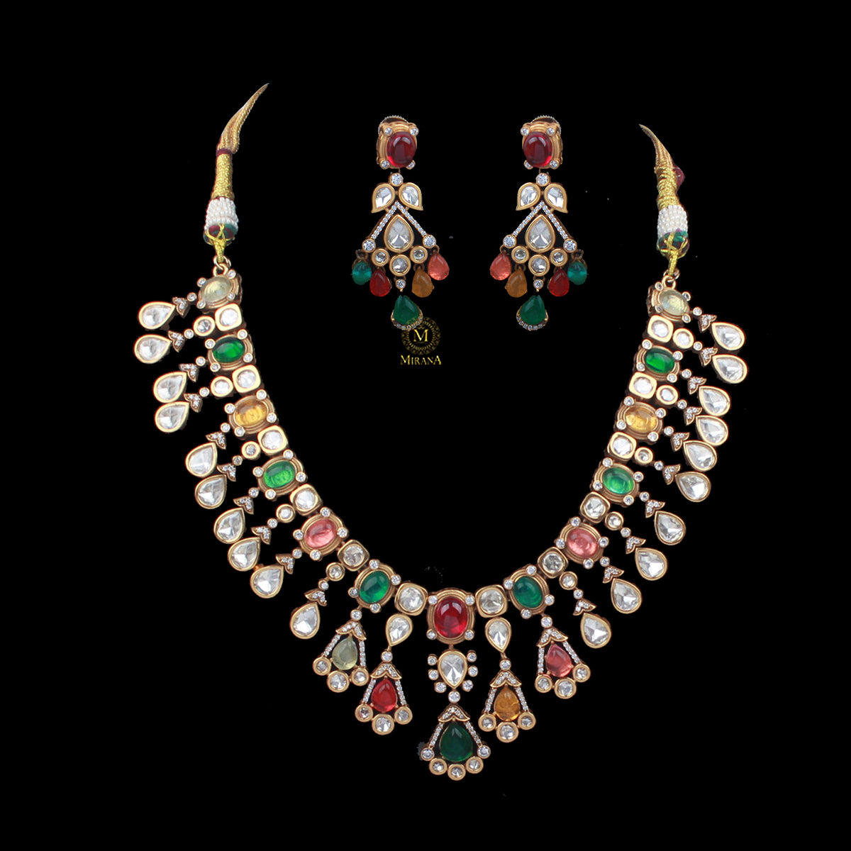 Radhika Navratana Designer Necklace Set