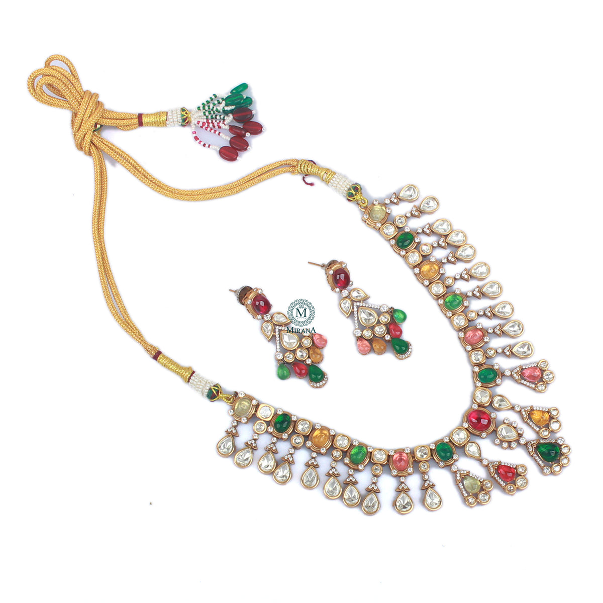 Radhika Navratana Designer Necklace Set