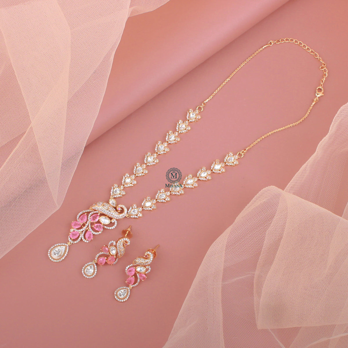 Mishka Polki Designer Necklace Set