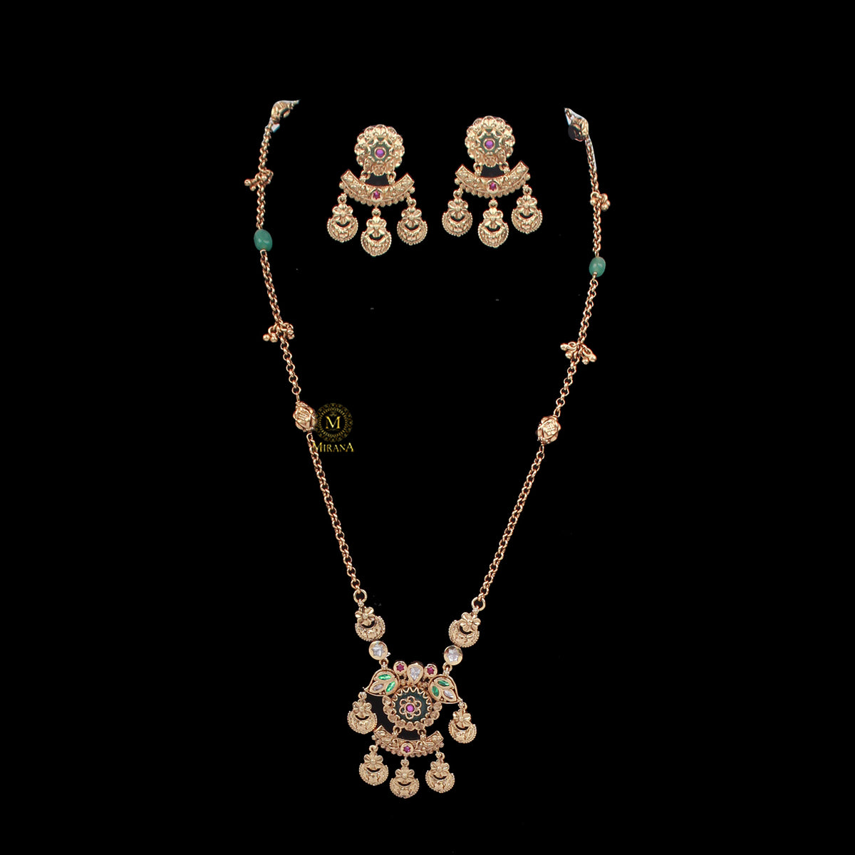 Bhuvi Antique Designer Necklace Set