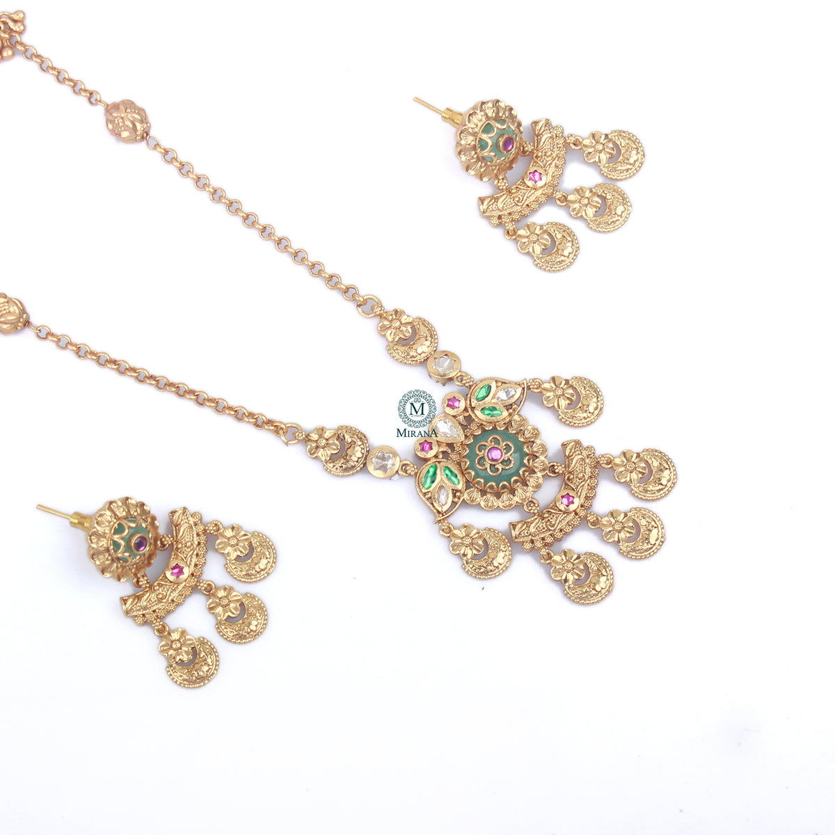 Bhuvi Antique Designer Necklace Set