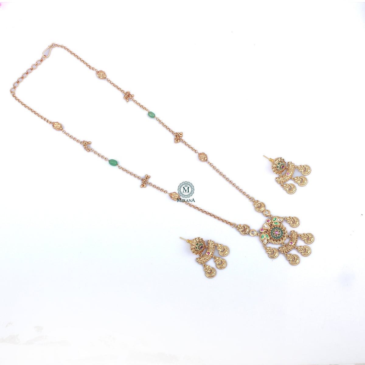 Bhuvi Antique Designer Necklace Set