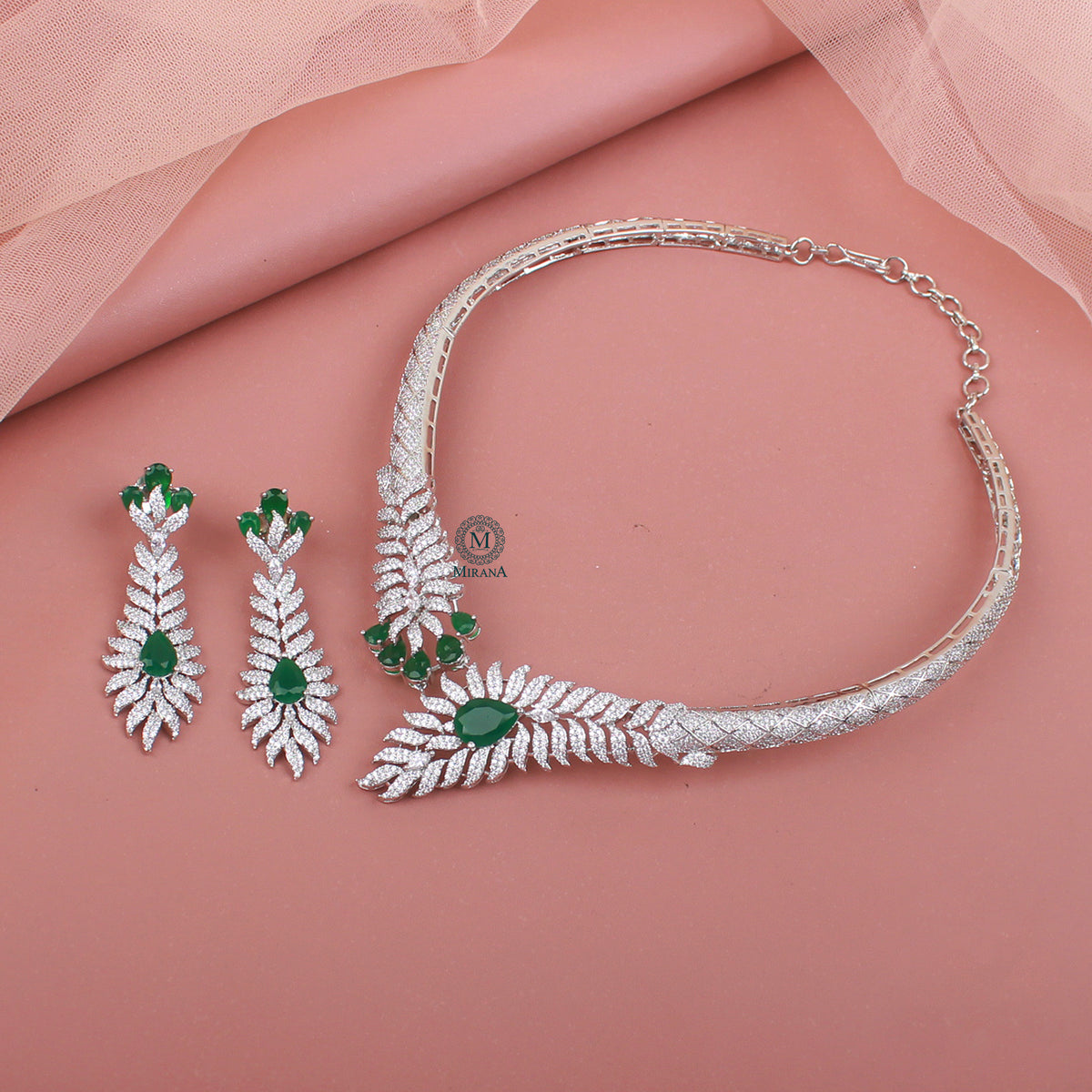 Neysa CZ Designer Necklace Set