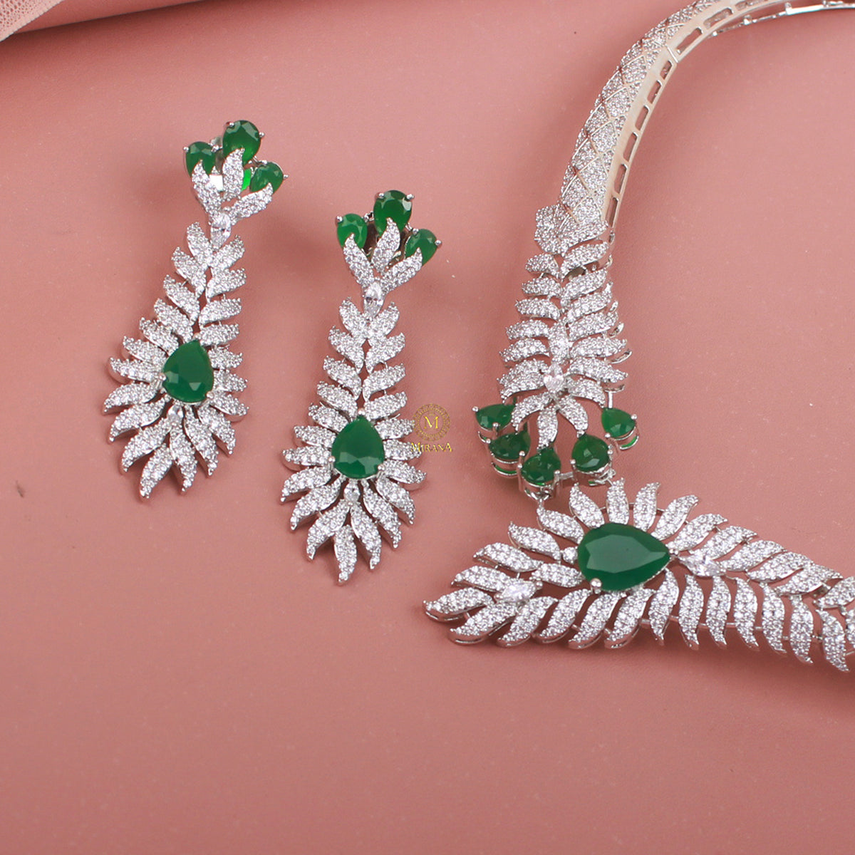 Neysa CZ Designer Necklace Set