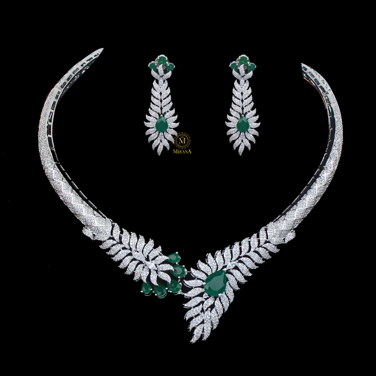 Neysa CZ Designer Necklace Set