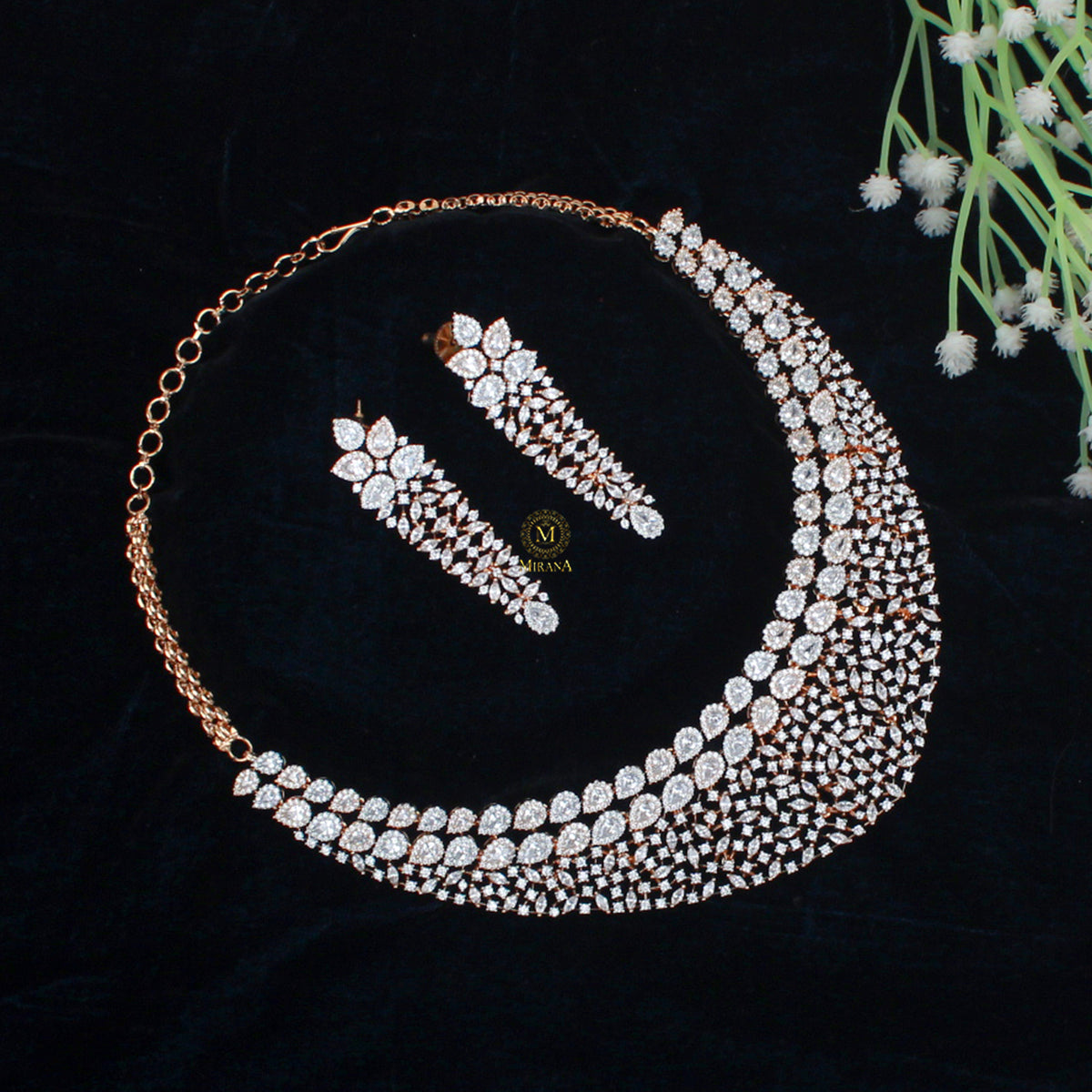 Maisha CZ Designer Necklace Set