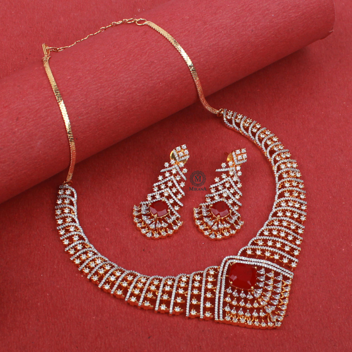 Ayla CZ Designer Necklace Set
