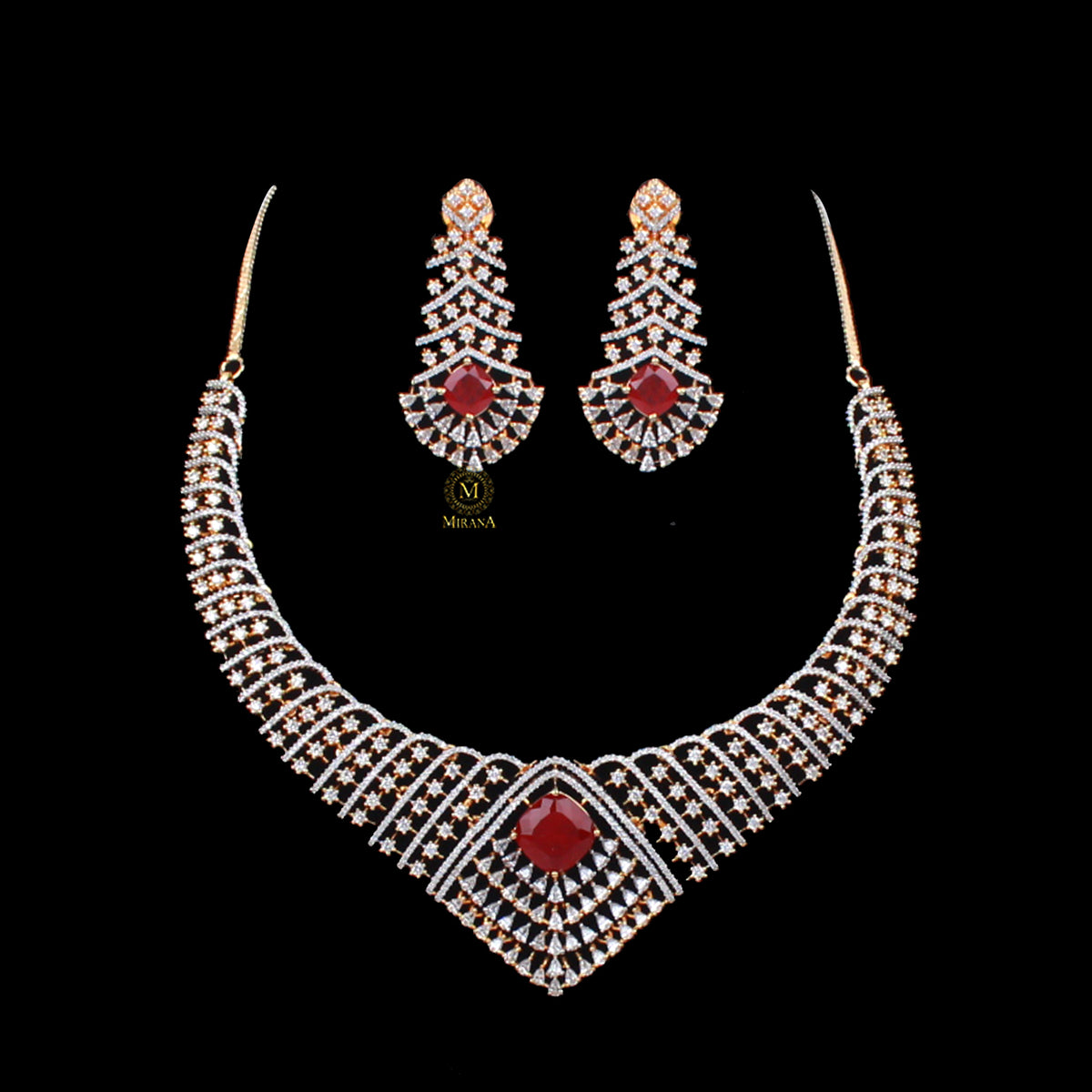 Ayla CZ Designer Necklace Set