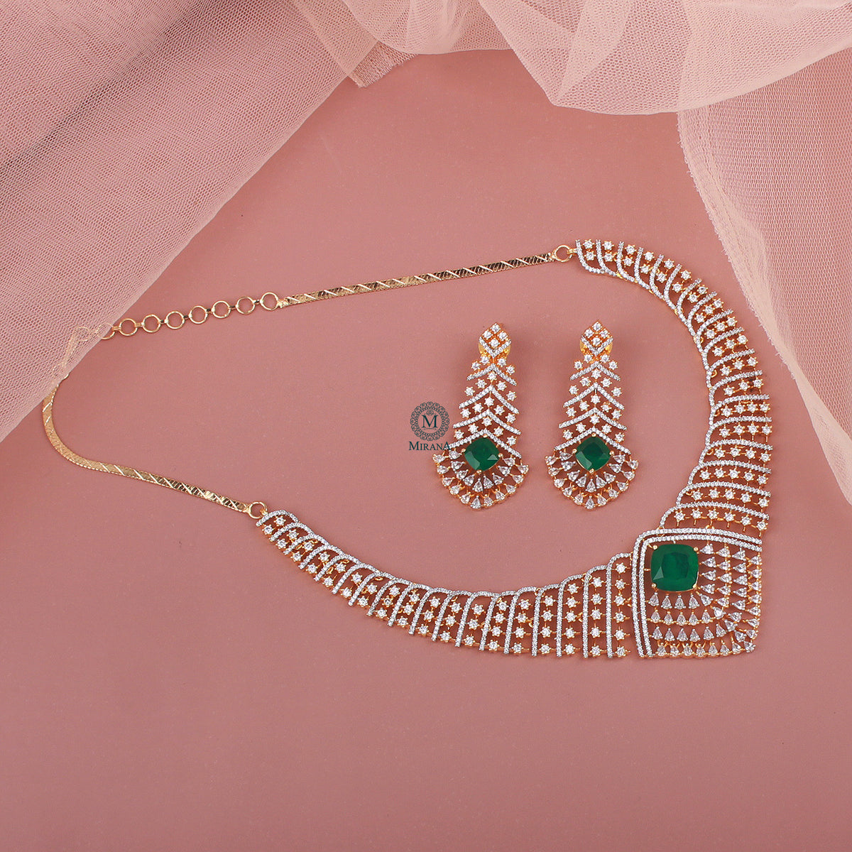 Ayla CZ Designer Necklace Set