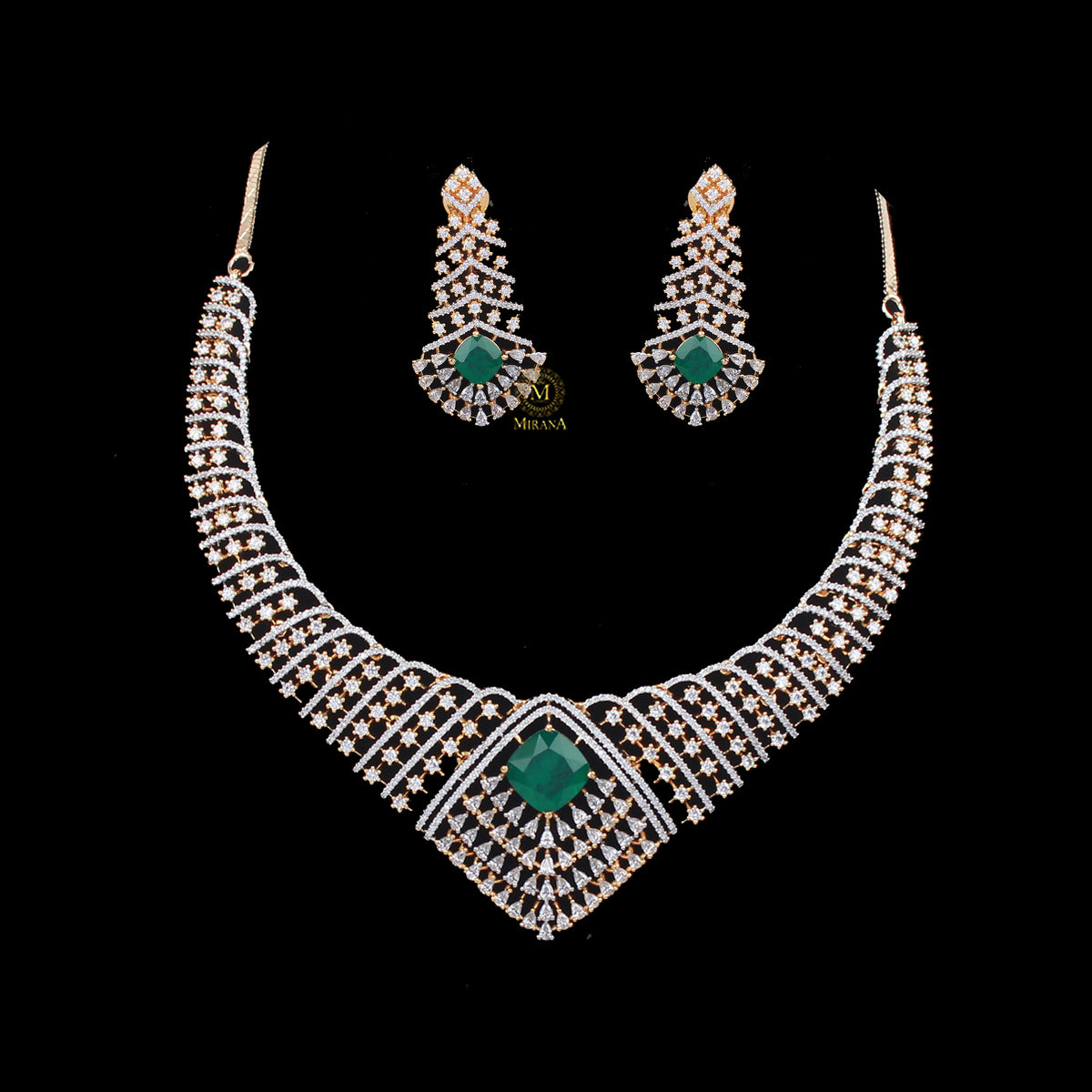 Ayla CZ Designer Necklace Set