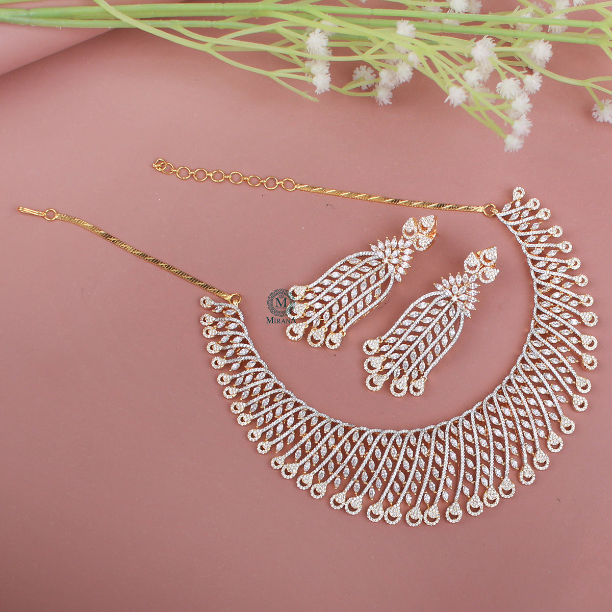 Shaina CZ Designer Necklace Set