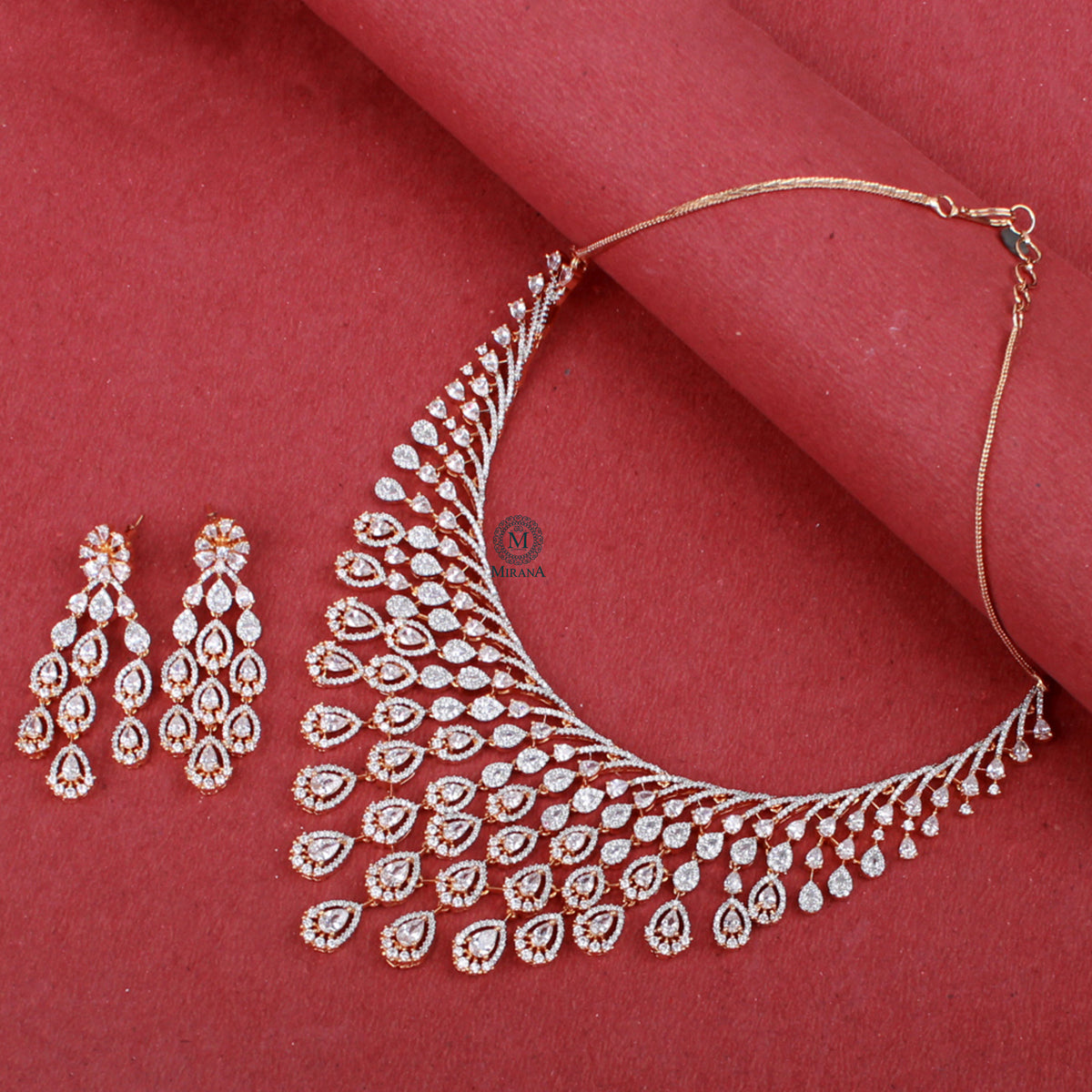 Rhea CZ Designer Necklace Set