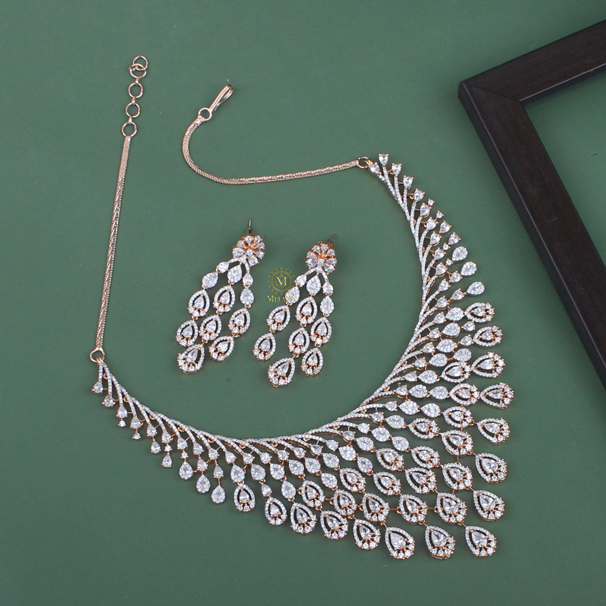 Rhea CZ Designer Necklace Set