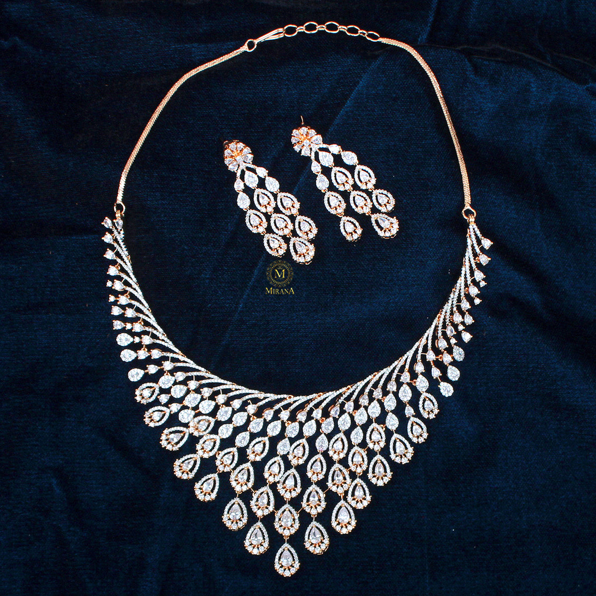 Rhea CZ Designer Necklace Set
