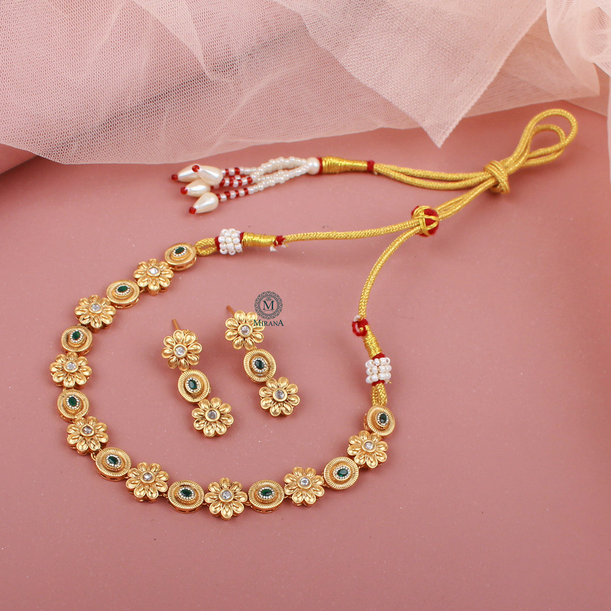 Harshika Antique Designer Necklace Set
