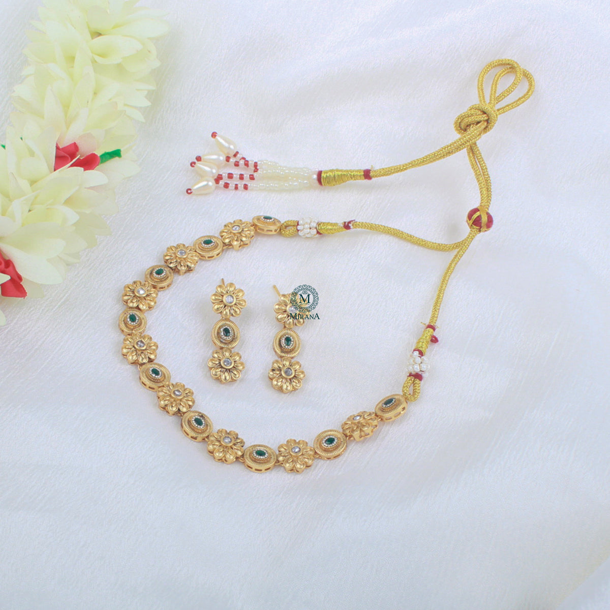 Harshika Antique Designer Necklace Set